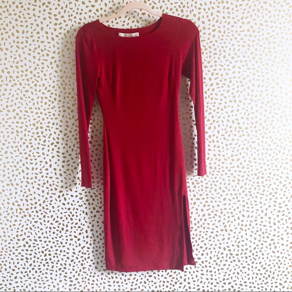 NWT Lovers + Friends Revolve Red Long Sleeve Dress - Picture 2 of 5